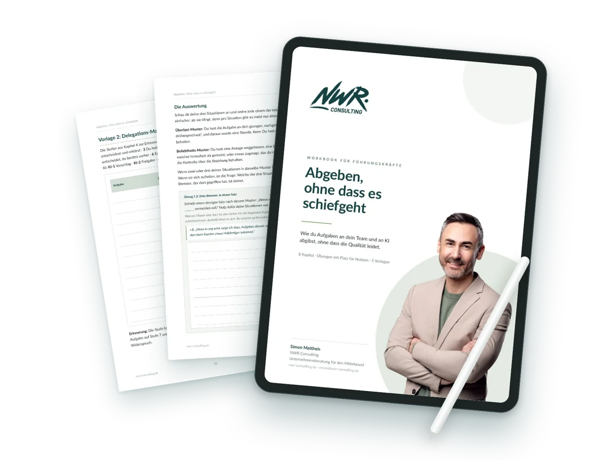 Workbook Abgeben, ohne dass es schiefgeht auf Tablet und als Ausdruck